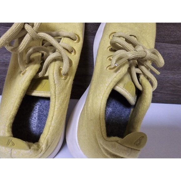 Allbirds Mens Yellow Wool Lace Up Low Top Running Sneakers Shoes Size 8 - Picture 6 of 6